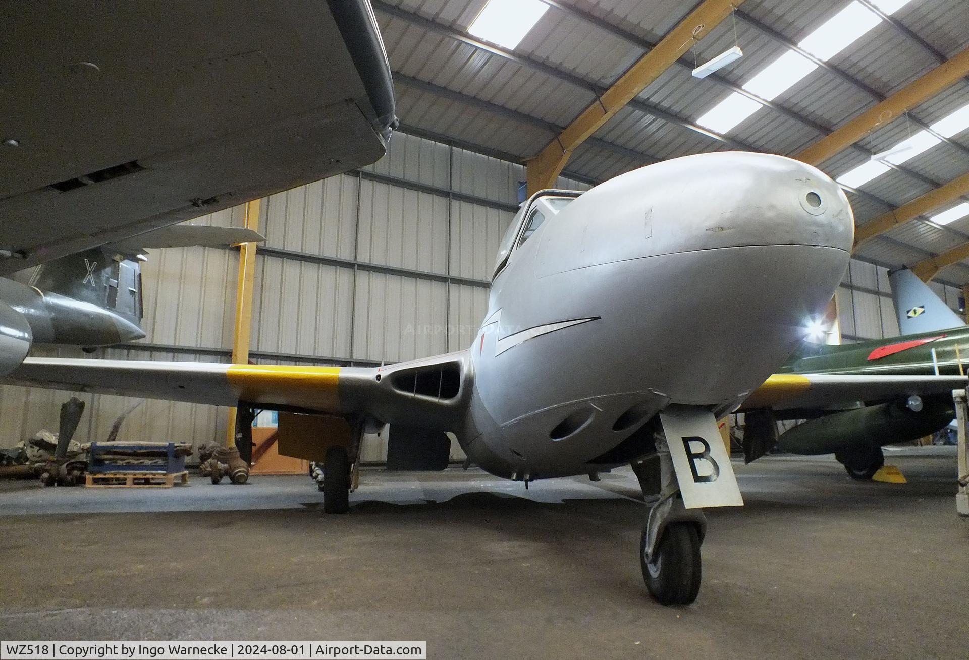 WZ518, De Havilland DH-115 Vampire T.11 C/N 15105, De Havilland D.H.115 Vampire T11 at the NELSAM, Sunderland