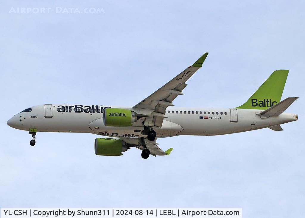 YL-CSH, 2017 Airbus A220-300 C/N 55016, Landing rwy 24R