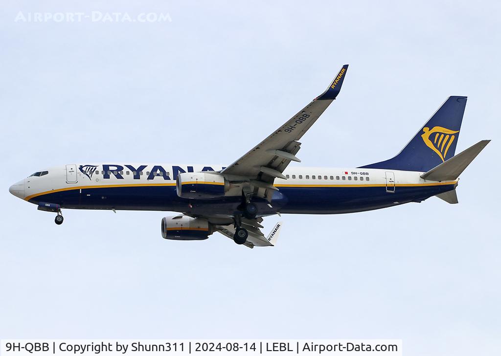 9H-QBB, 2015 Boeing 737-8AS C/N 61576, Landing rwy 24R