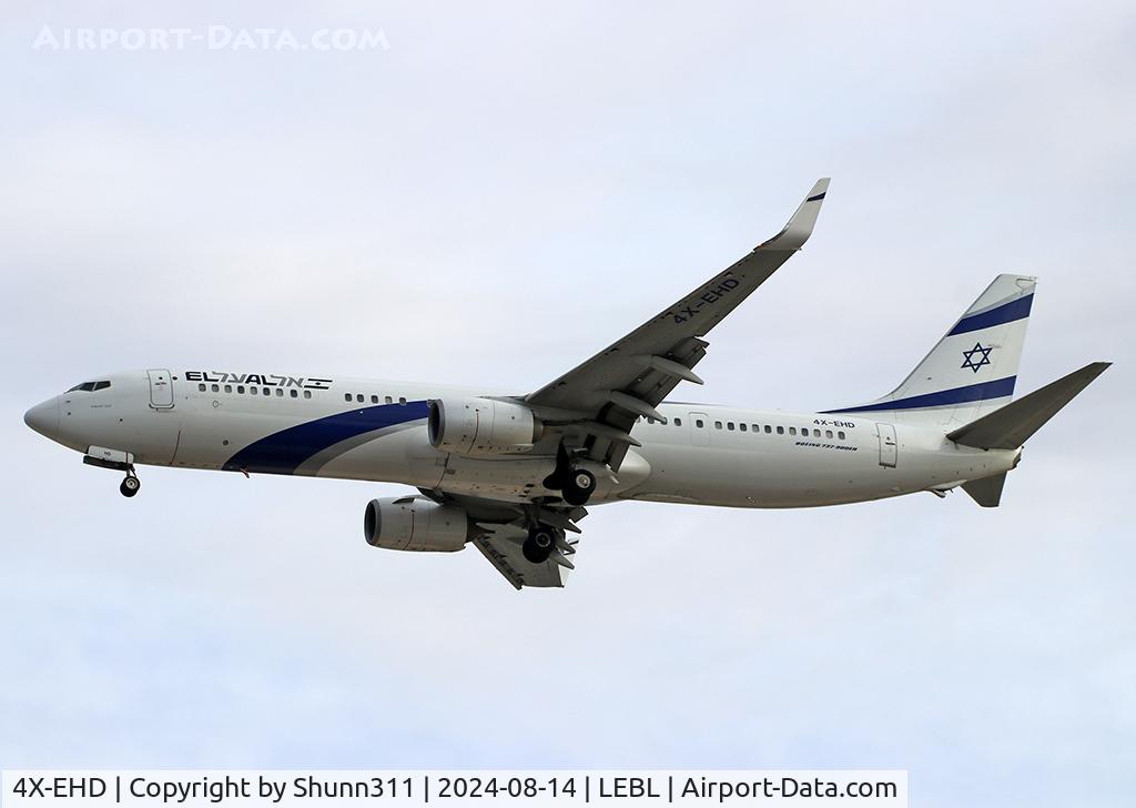 4X-EHD, 2015 Boeing 737-958/ER C/N 41555, Landing rwy 24R