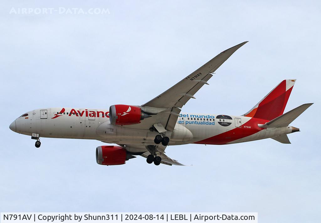 N791AV, 2016 Boeing 787-8 Dreamliner Dreamliner C/N 37509, Landing rwy 24R with additional patch