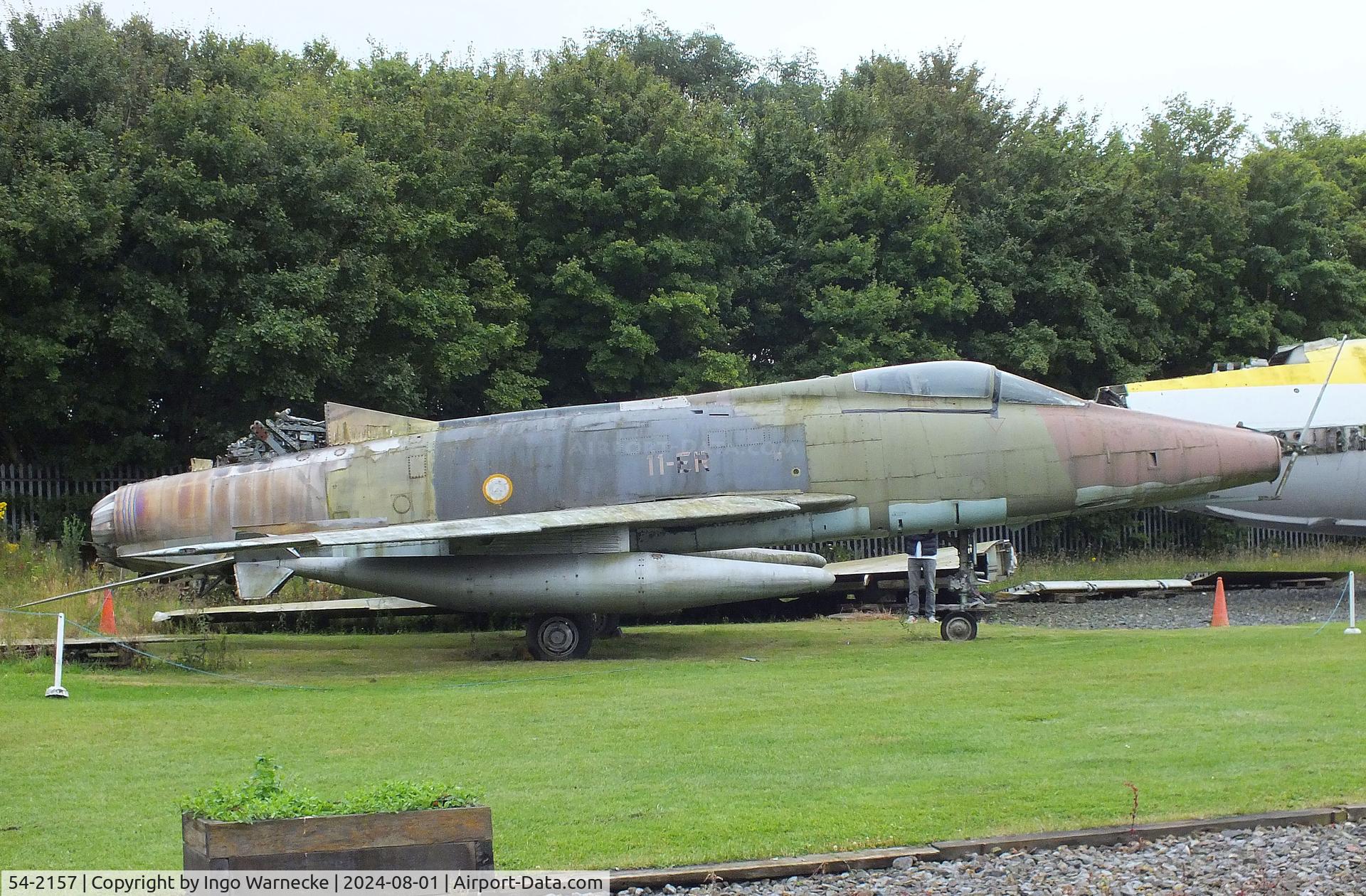54-2157, 1954 North American F-100D Super Sabre C/N 223-37, North American F-100D Super Sabre (vertical tail dismounted) at the NELSAM, Sunderland