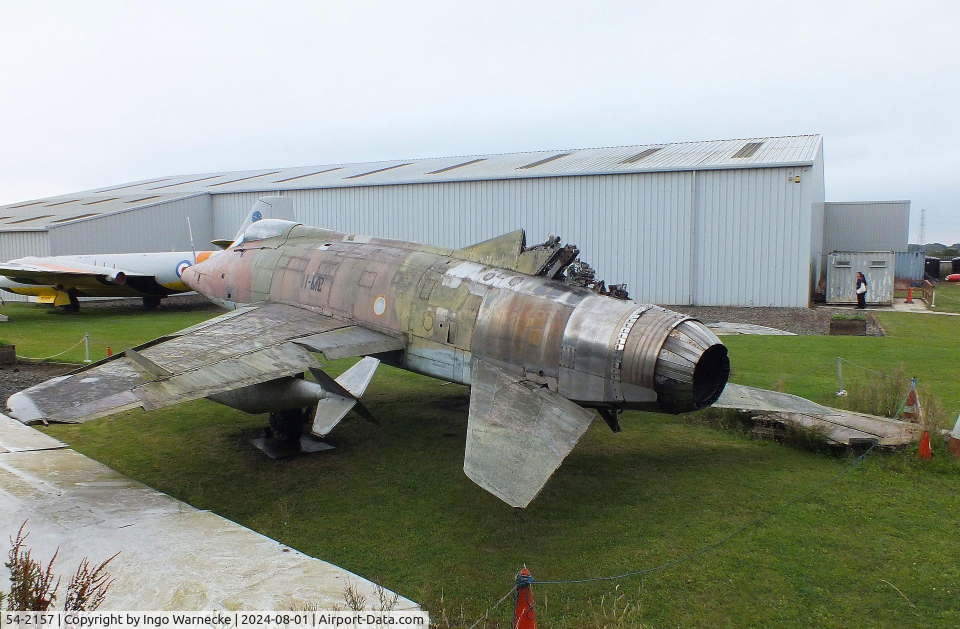 54-2157, 1954 North American F-100D Super Sabre C/N 223-37, North American F-100D Super Sabre (vertical tail dismounted) at the NELSAM, Sunderland