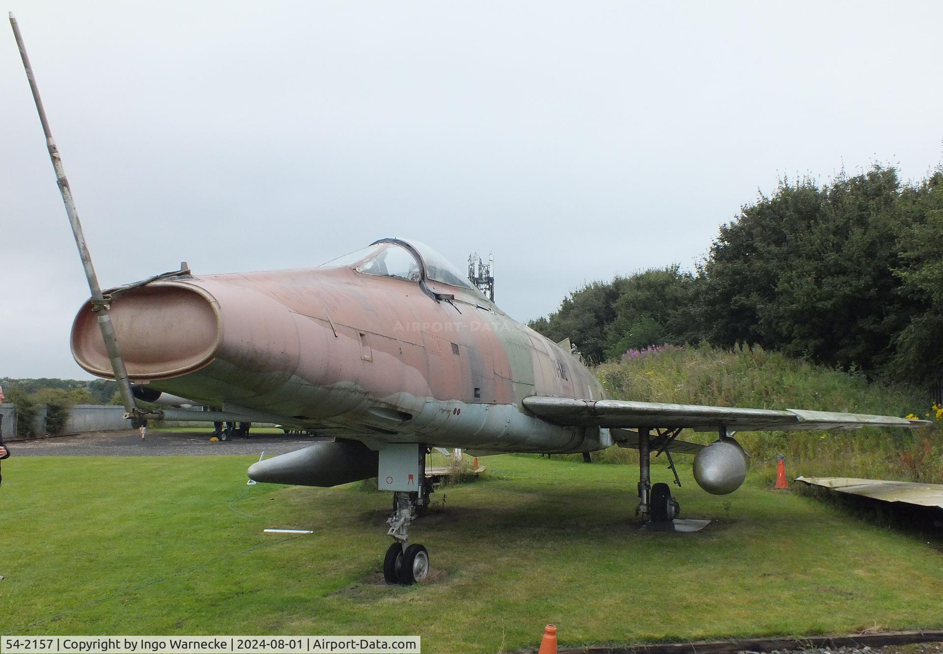 54-2157, 1954 North American F-100D Super Sabre C/N 223-37, North American F-100D Super Sabre (vertical tail dismounted) at the NELSAM, Sunderland