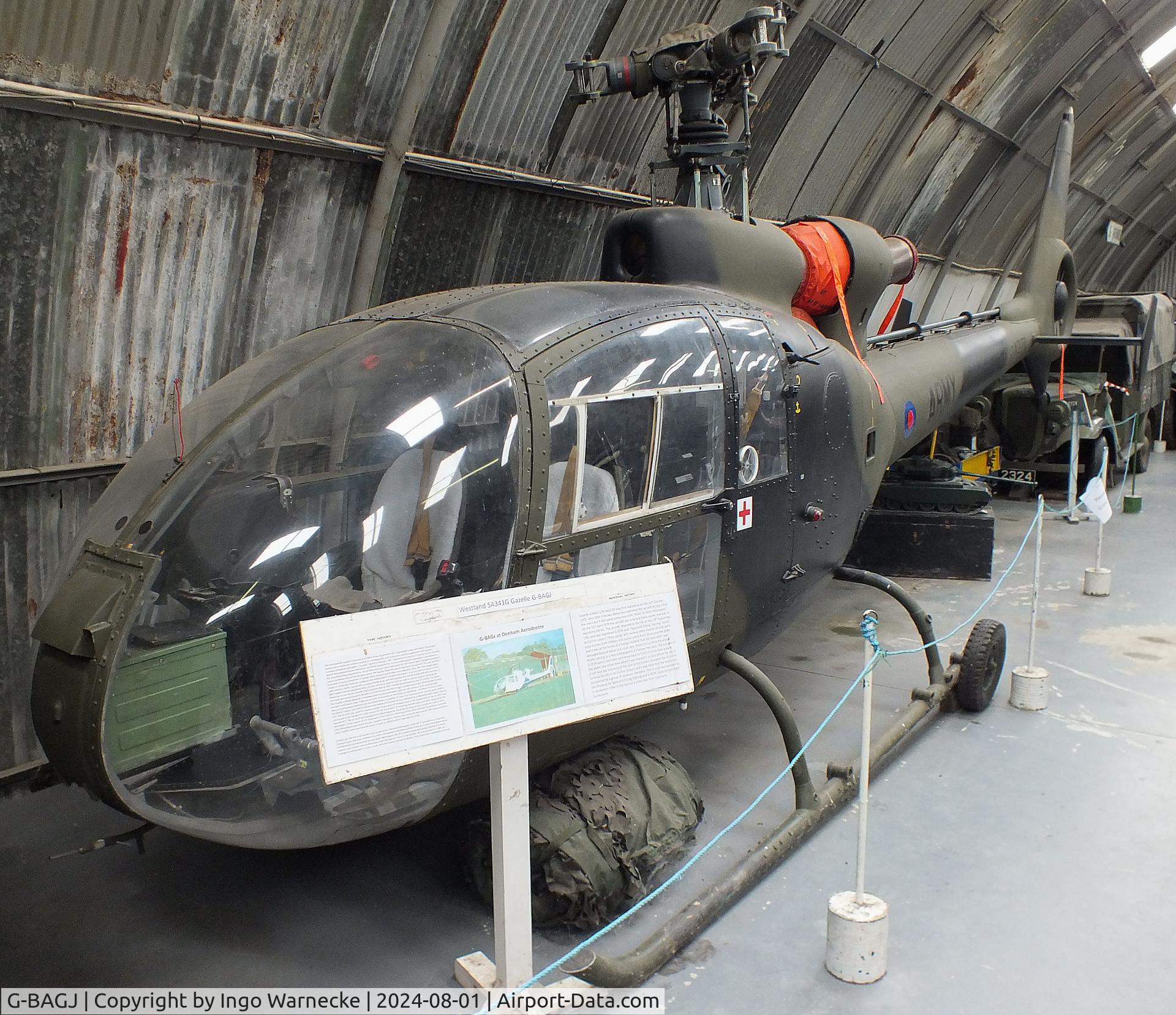 G-BAGJ, 1973 Westland SA-341G Gazelle C/N WA1039, Westland SA.341G Gazelle (displayed as 'XZ177') at the NELSAM, Sunderland