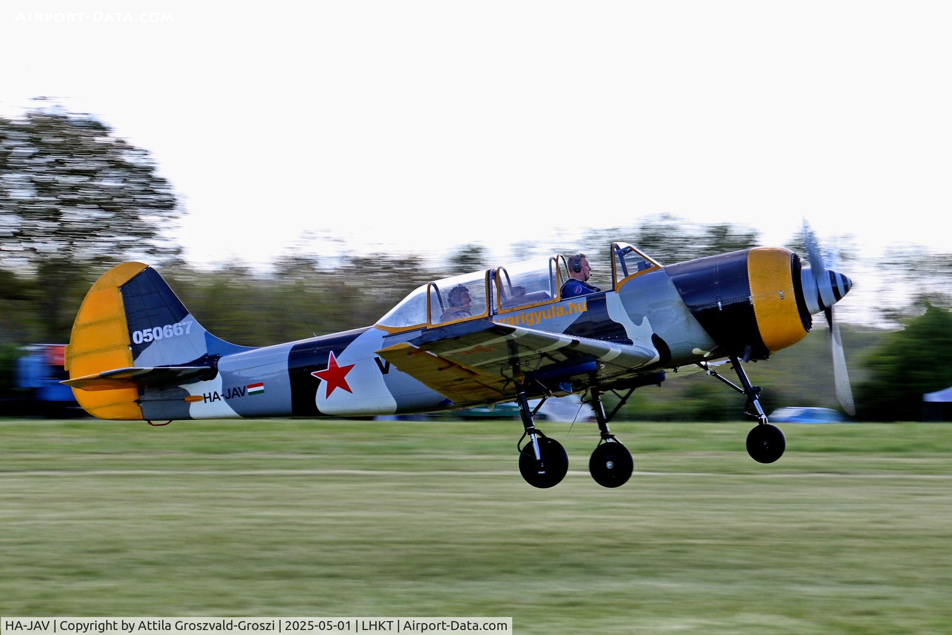HA-JAV, 1985 Yakovlev (Aerostar) Yak-52 C/N 856008, LHKT - Kadarkút Airport, Hungary. Kadarkút Airshow 2025