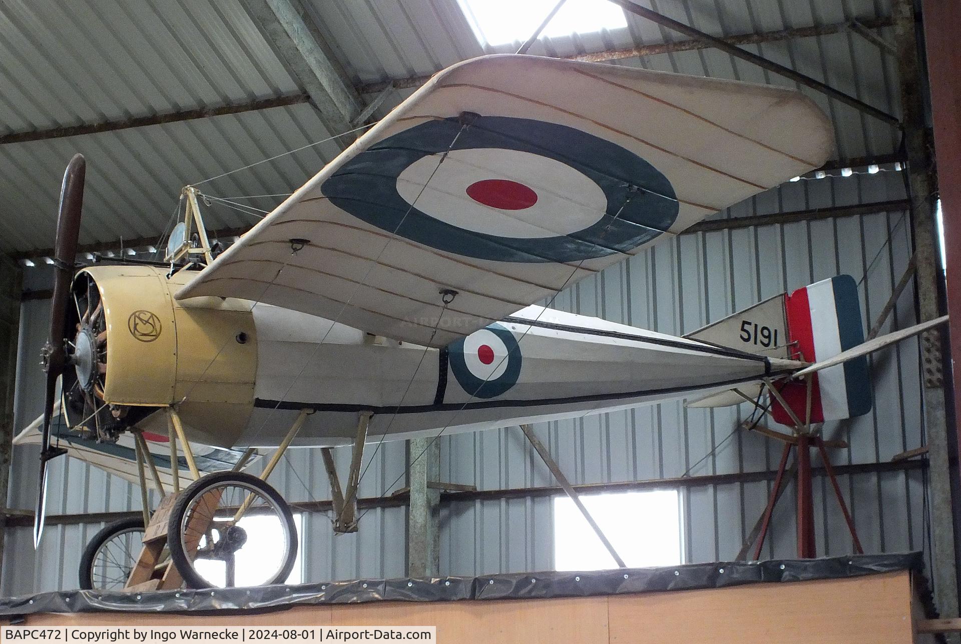 BAPC472, NELSAM Morane-Saulnier Type N replica C/N 01, Morane-Saulnier Type N replica built by NELSAM at the NELSAM, Sunderland