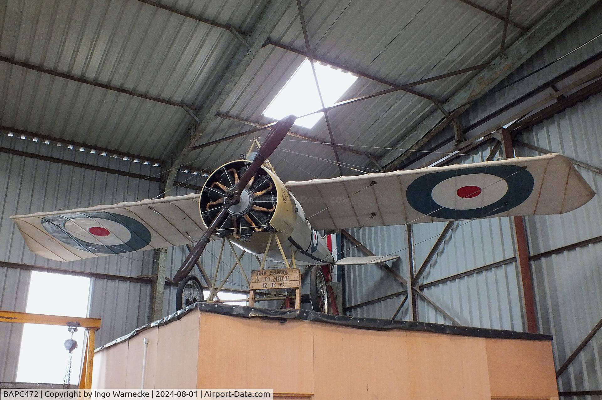 BAPC472, NELSAM Morane-Saulnier Type N replica C/N 01, Morane-Saulnier Type N replica built by NELSAM at the NELSAM, Sunderland