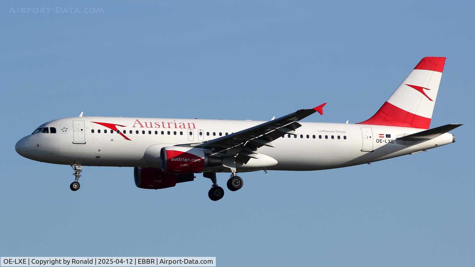 OE-LXE, 2008 Airbus A320-216 C/N 3532, at ebbr