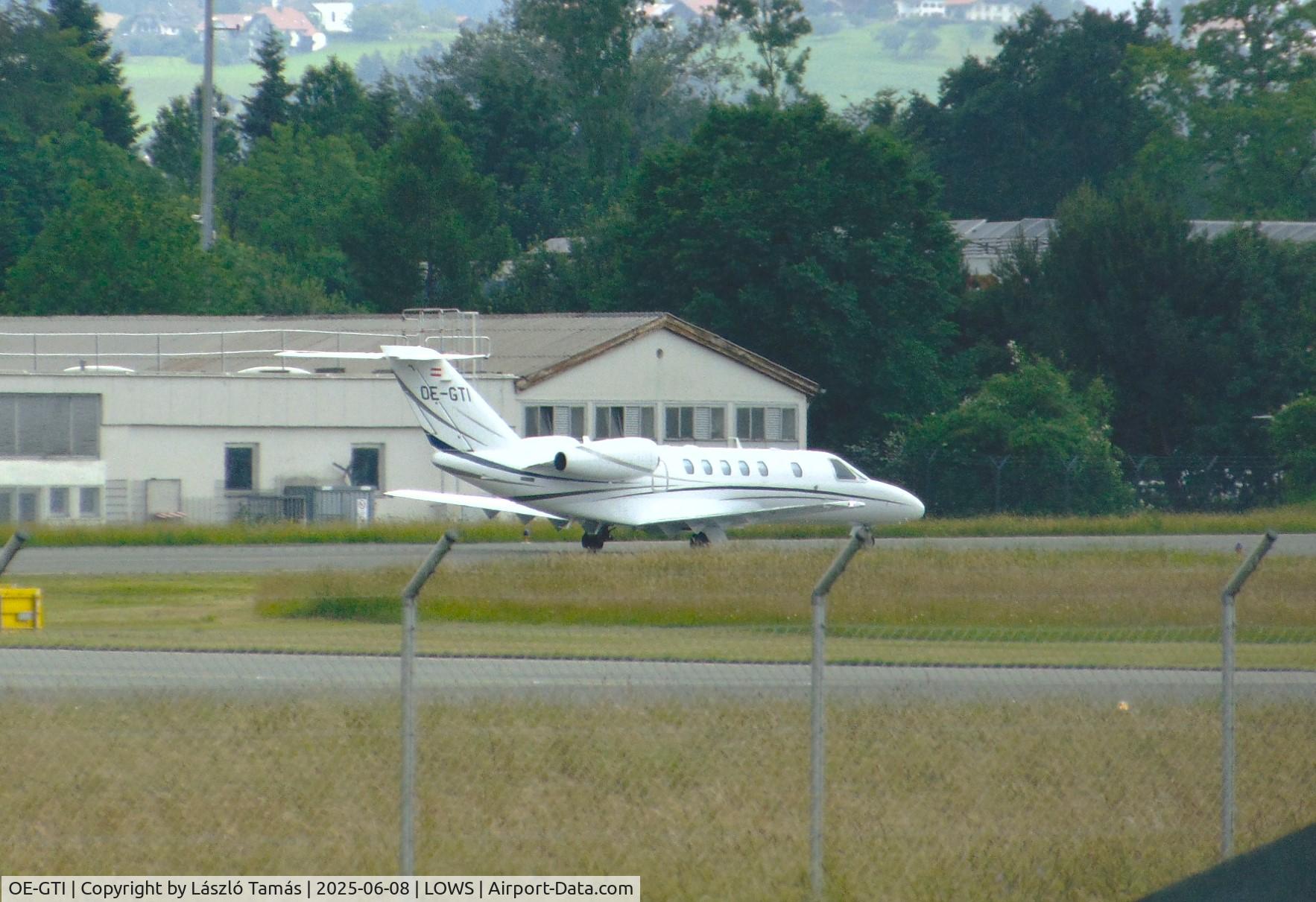 OE-GTI, 2012 Cessna 525C CitationJet CJ4 C/N 525C-0100, Salzburg. Taxiing to the appron...