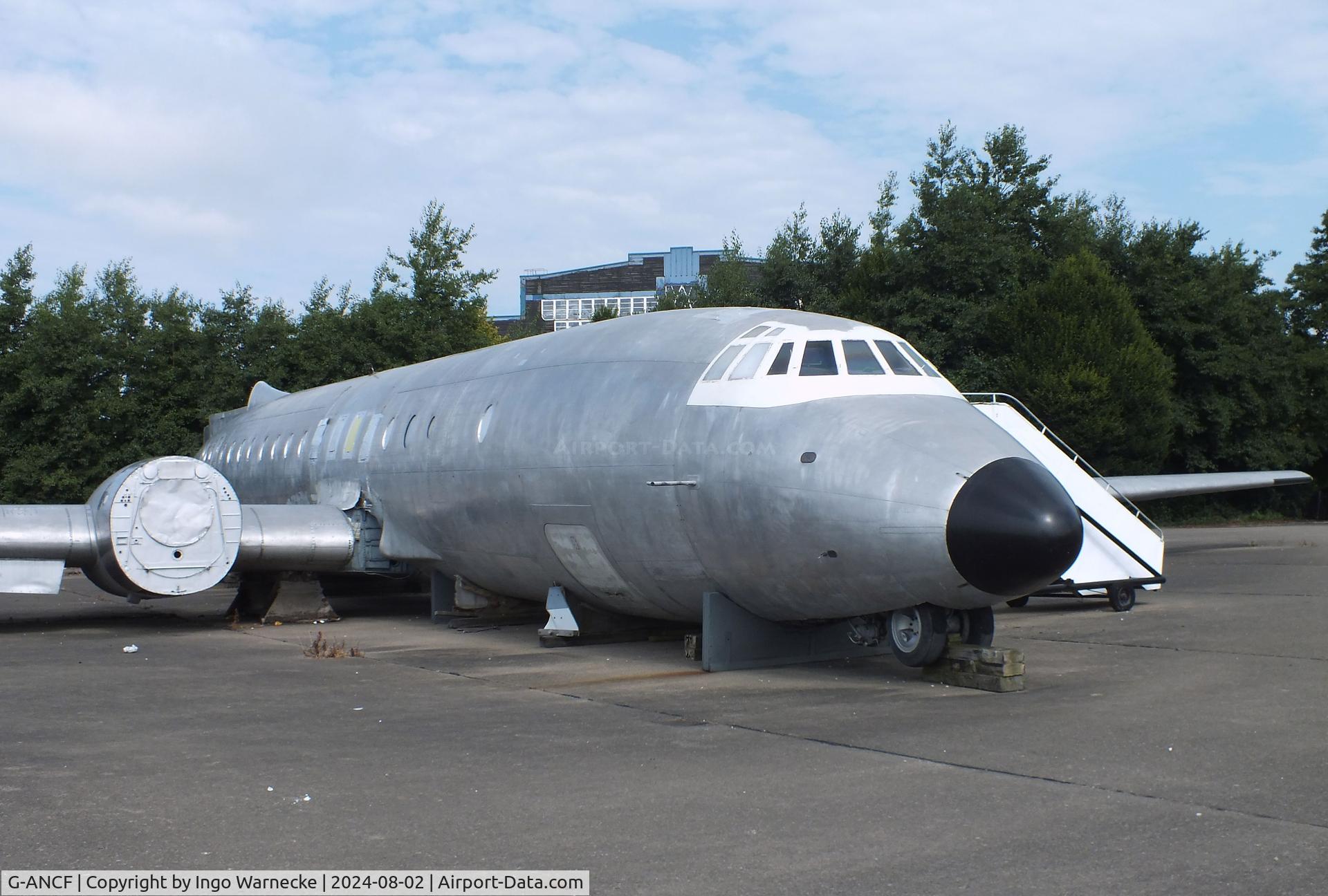 G-ANCF, 1959 Bristol 175 Britannia 308F C/N 12922, Bristol Britannia 308F being restored at the Speke Aerodrome Heritage Group Collection, behind the old terminal of Speke Airport, Liverpool