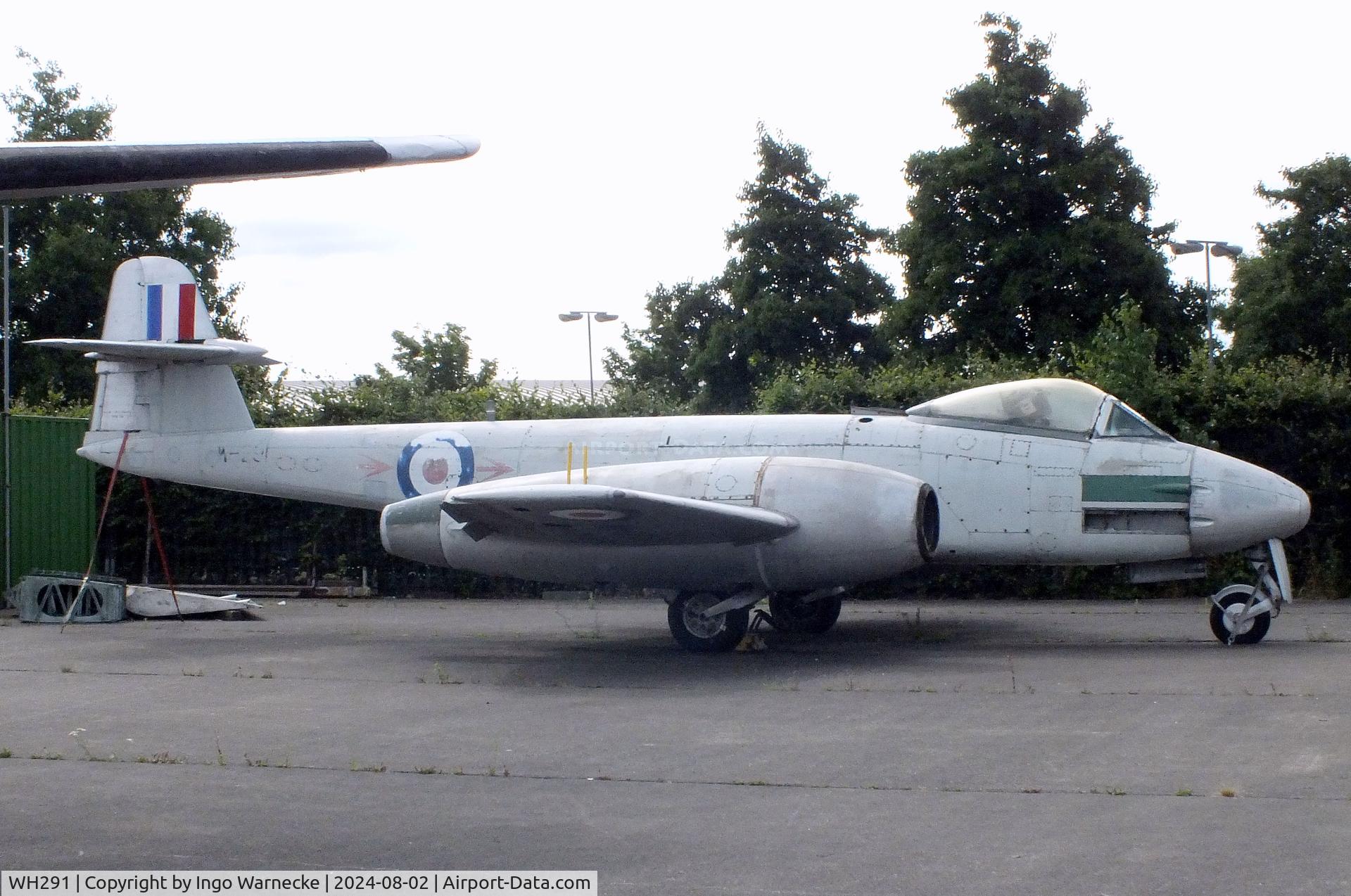 WH291, Gloster Meteor F.8 C/N Not found WH291, Gloster Meteor F8 at the Speke Aerodrome Heritage Group Collection, behind the old terminal of Speke Airport, Liverpool