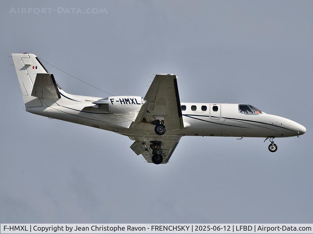 F-HMXL, 1990 Cessna 550 Citation II C/N 550-0634, Dijon (DIJ)	Bordeaux (BOD)	(ARL650P)