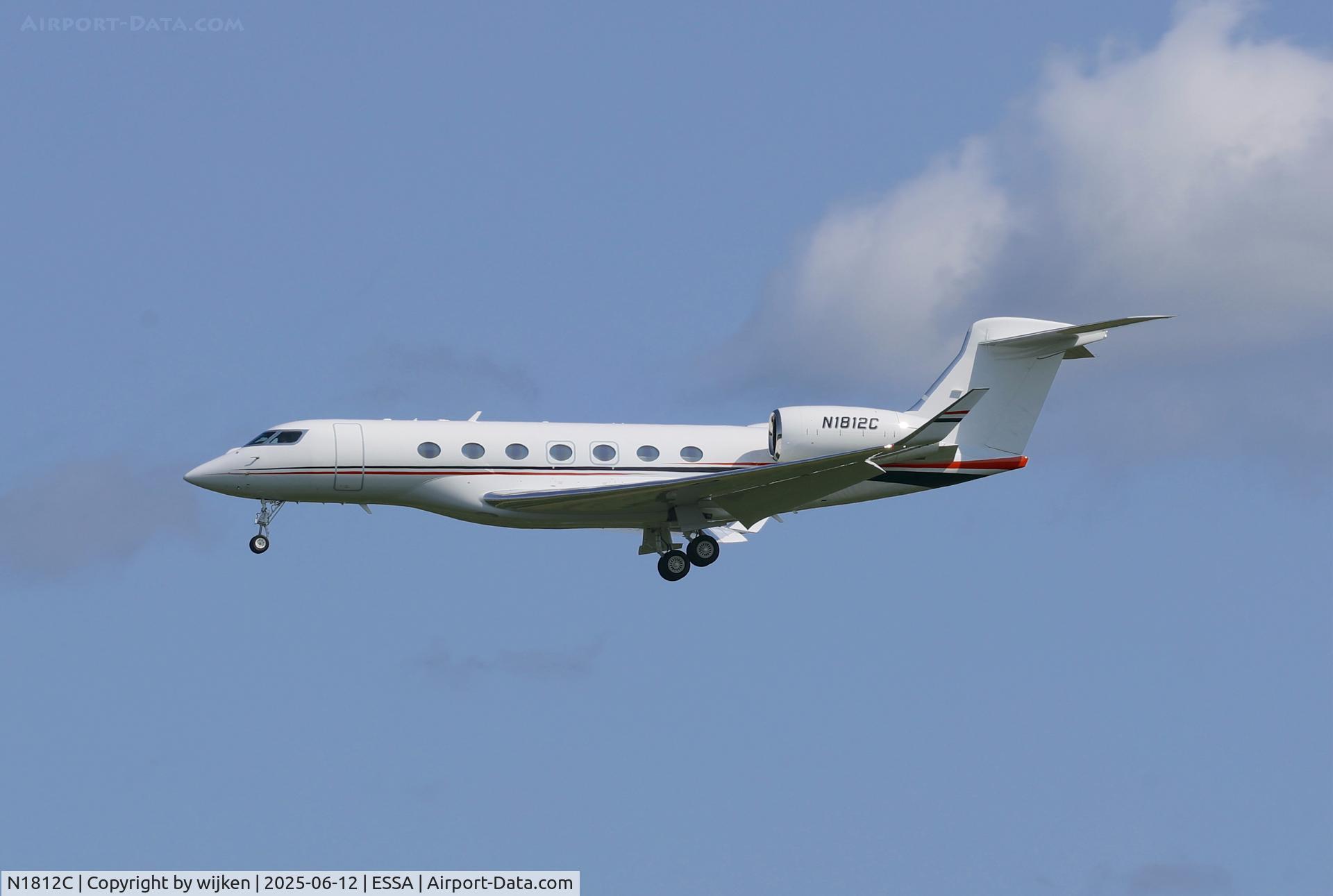 N1812C, 2024 Gulfstream GVII-G600 C/N 73158, Rwy 01L