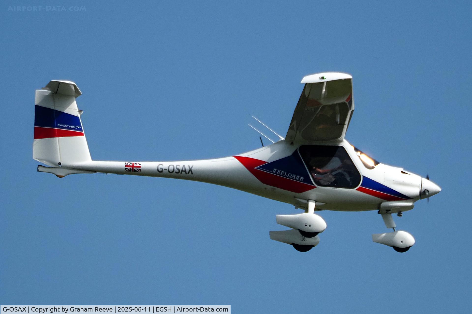 G-OSAX, 2024 Pipistrel Virus SW121 C/N VSW121A0149, Landing at Norwich.