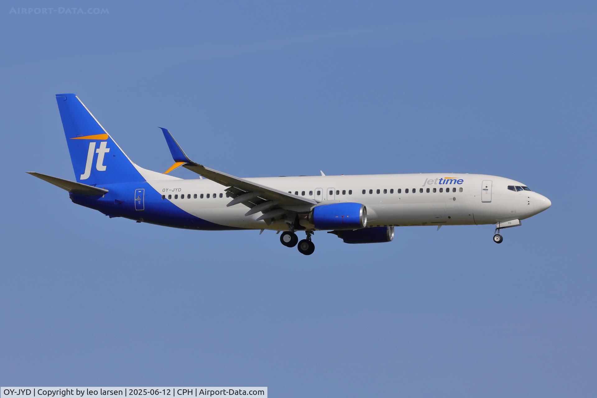 OY-JYD, 2014 Boeing B737-8SA C/N 44221, Copenhagen 12.6.2025 on delivery flight from Madrid