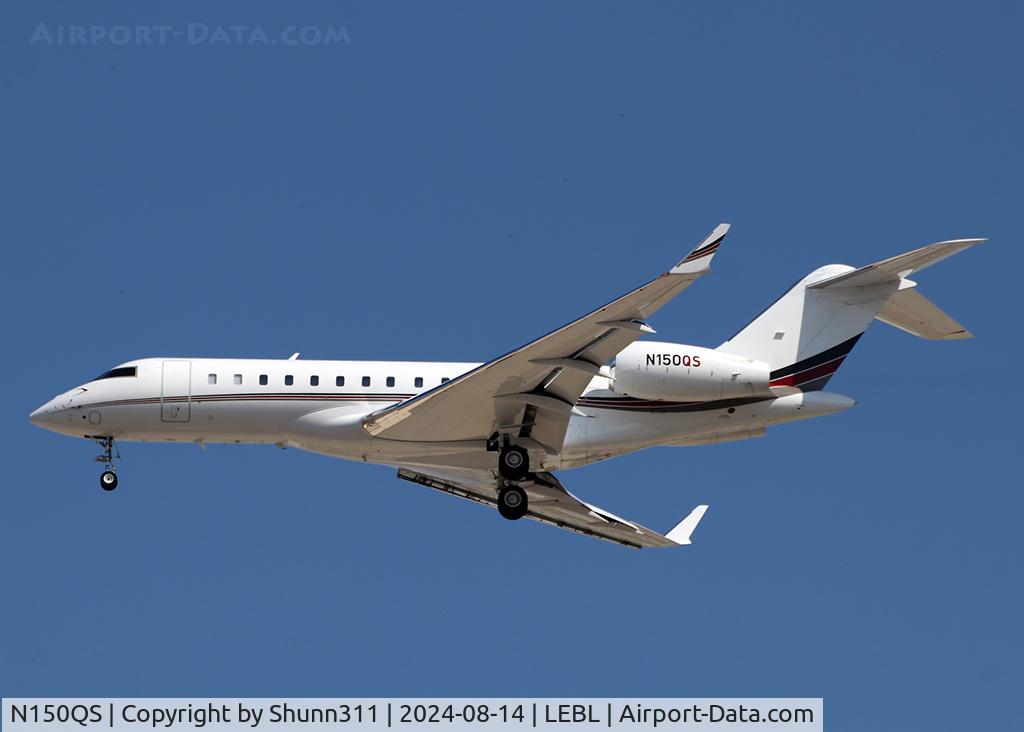 N150QS, 2014 Bombardier BD-700-1A10 Global 6000 C/N 9657, Landing rwy 24R