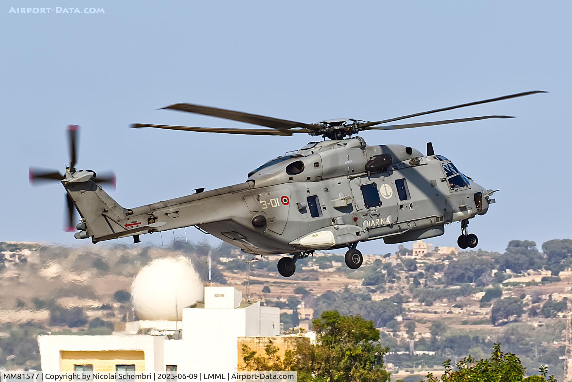 MM81577, 2005 NH Industries NH-90NFH C/N 1004, Arriving at LMML