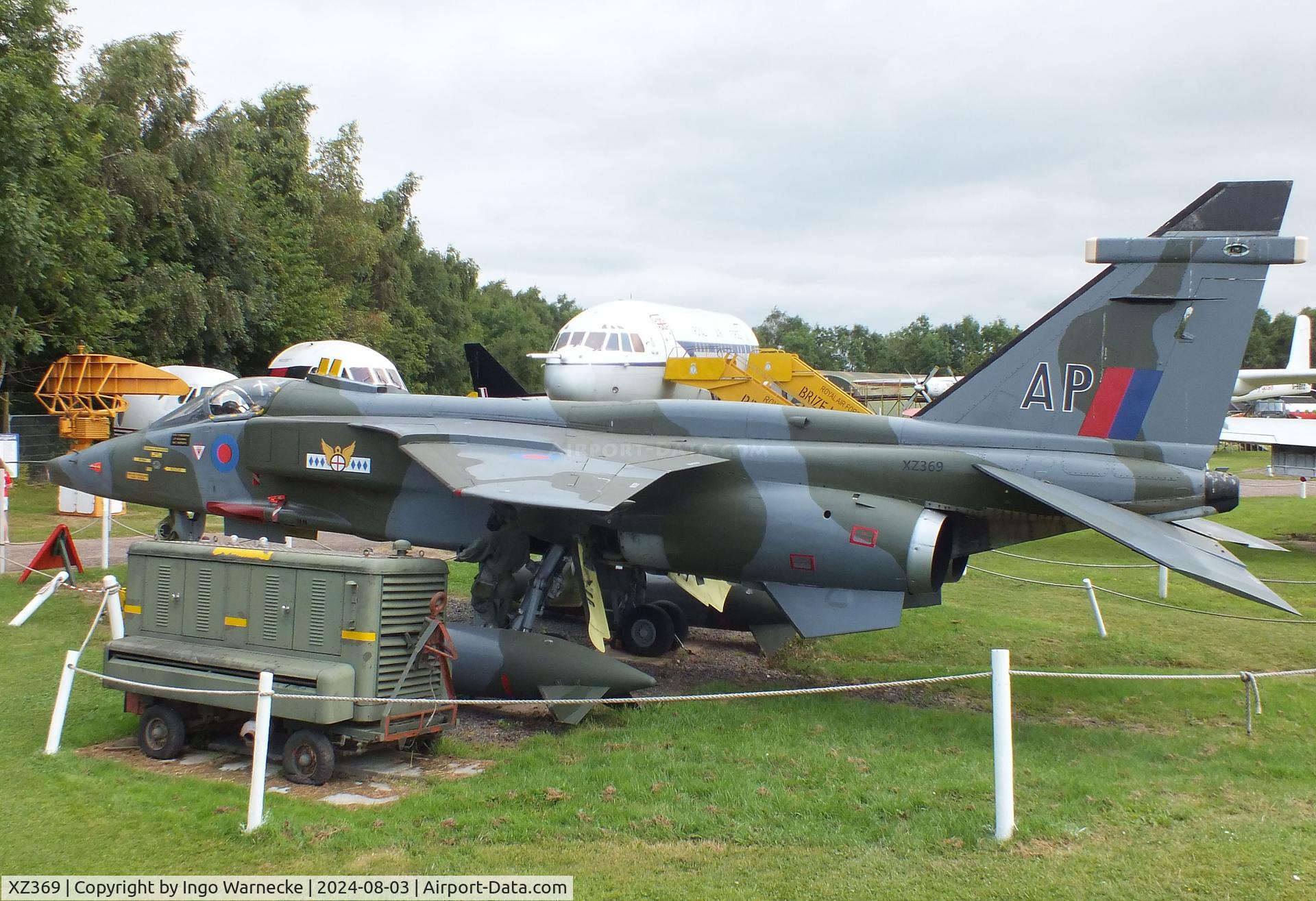 XZ369, 1976 Sepecat Jaguar GR.3A C/N S.136, SEPECAT Jaguar GR3A at the East Midlands Aeropark, Castle Donington