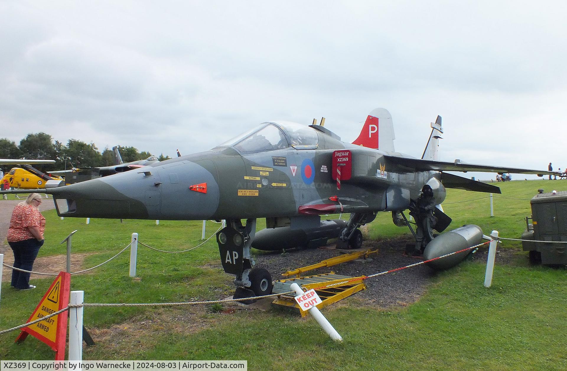 XZ369, 1976 Sepecat Jaguar GR.3A C/N S.136, SEPECAT Jaguar GR3A at the East Midlands Aeropark, Castle Donington
