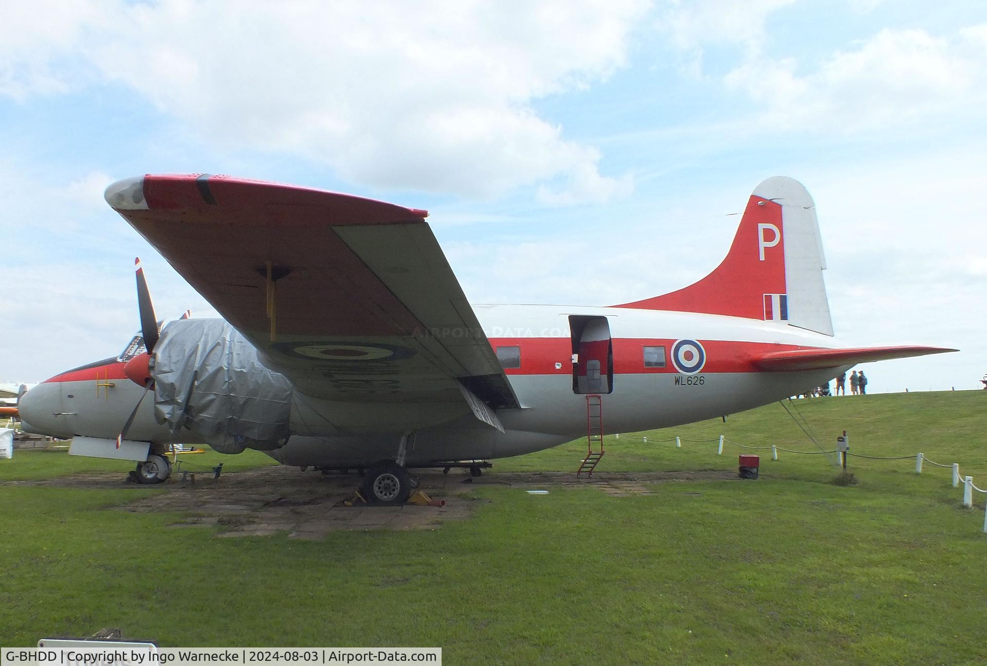 G-BHDD, 1953 Vickers Varsity T.1 C/N Not found WL626/G-BHDD, Vickers Varsity T1 at the East Midlands Aeropark, Castle Donington