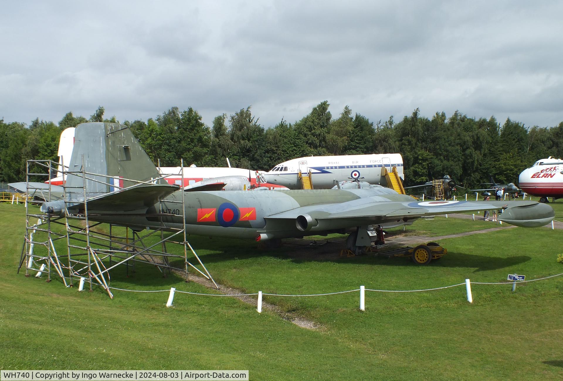 WH740, 1953 English Electric Canberra T.17 C/N Not found WH740, English Electric Canberra T17 at the East Midlands Aeropark, Castle Donington