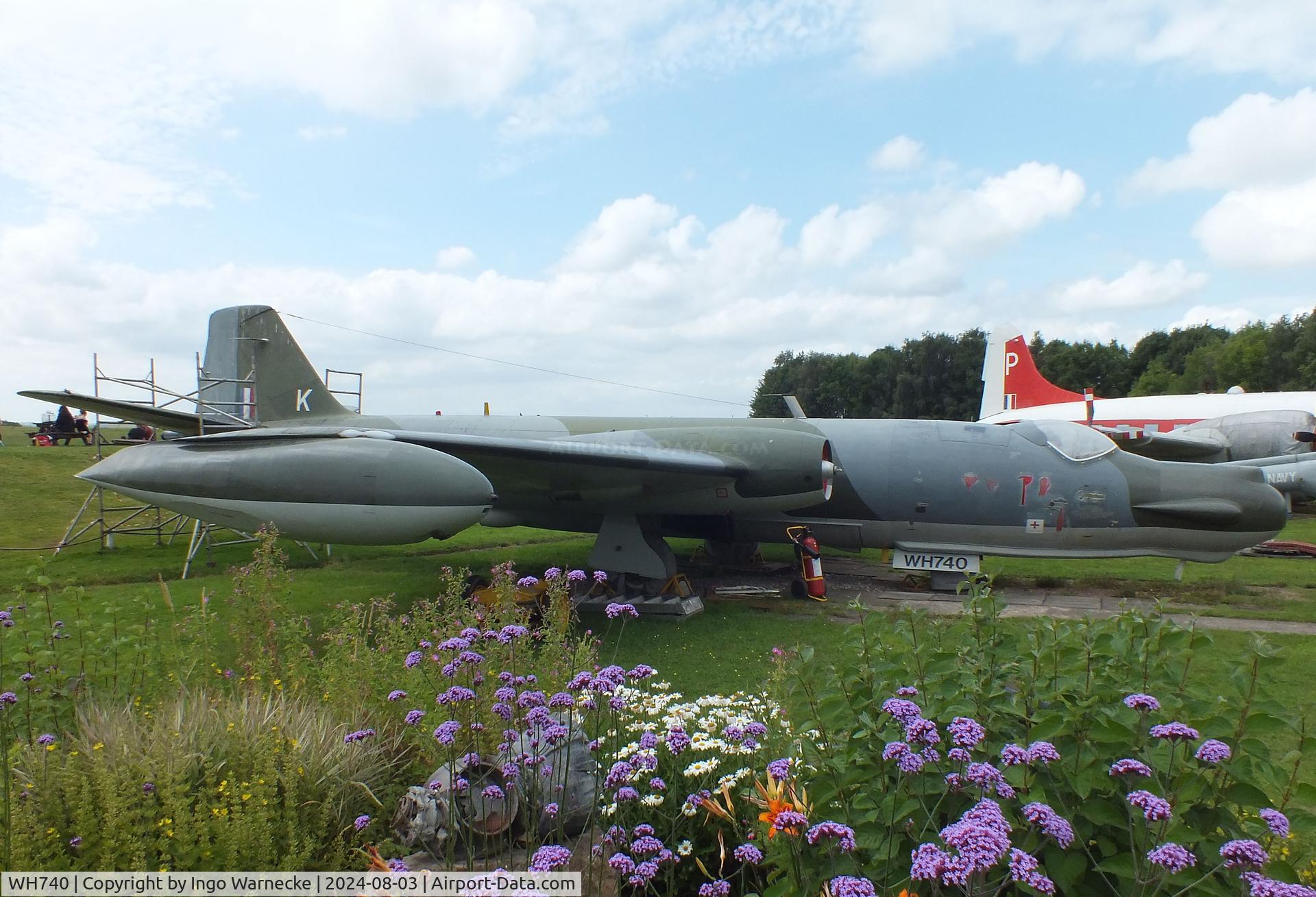 WH740, 1953 English Electric Canberra T.17 C/N Not found WH740, English Electric Canberra T17 at the East Midlands Aeropark, Castle Donington