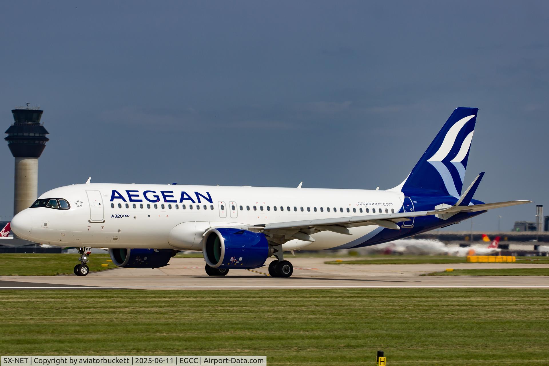 SX-NET, 2024 Airbus A320-271N C/N 12070, Aegean awaiting clearance on 23L