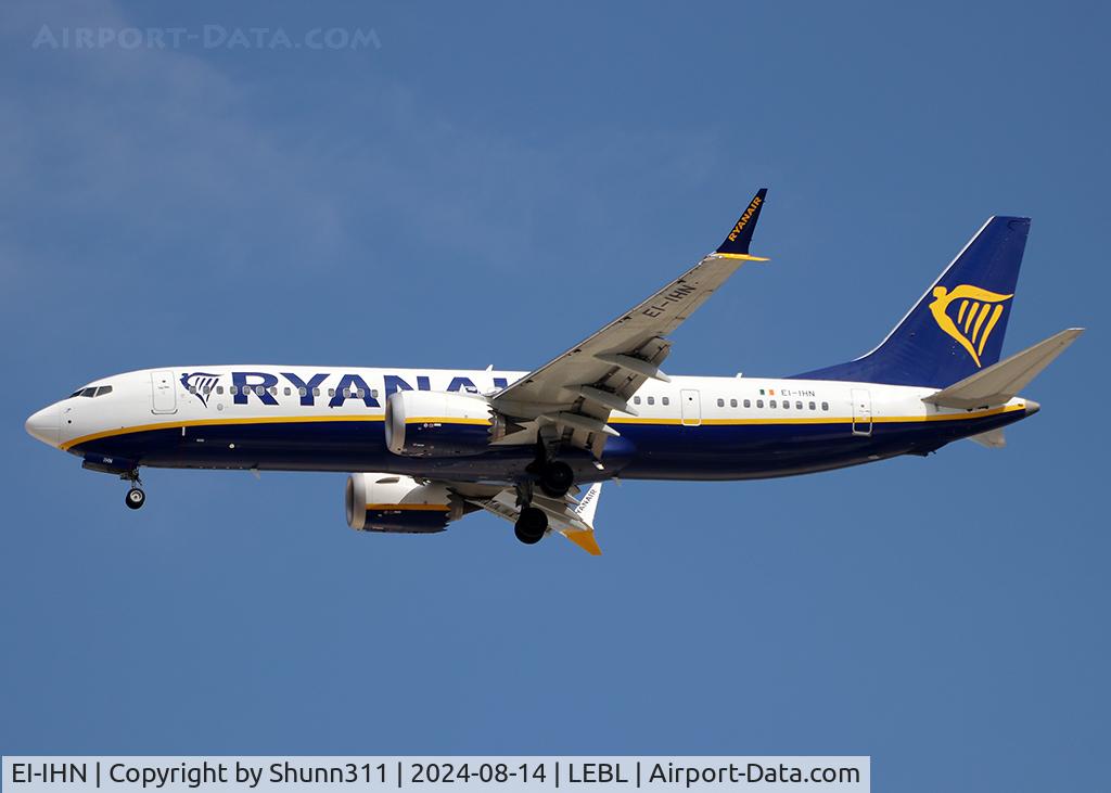 EI-IHN, 2023 Boeing 737 MAX 8-200 C/N 62356, Landing rwy 24R