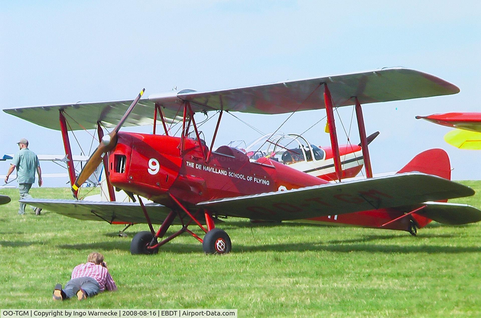 OO-TGM, 1935 De Havilland DH-82A Tiger Moth II C/N 3318, De Havilland D.H.82A Tiger Moth II at the 2008 Fly-in Diest airfield