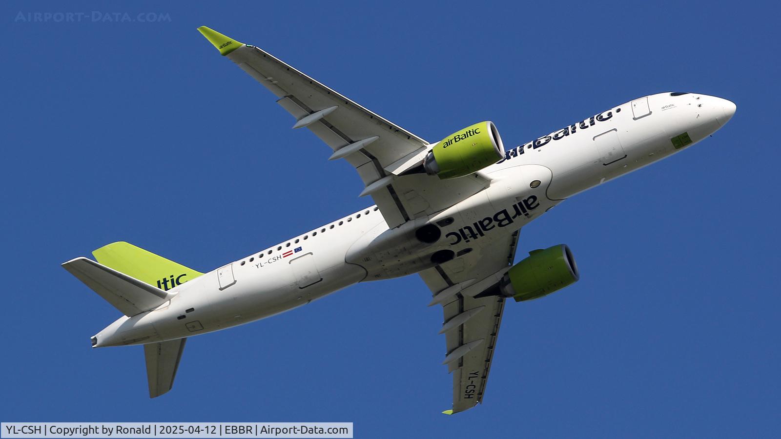 YL-CSH, 2017 Airbus A220-300 C/N 55016, at ebbr