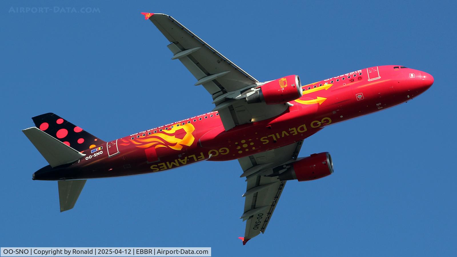 OO-SNO, 2009 Airbus A320-216 C/N 3831, at ebbr