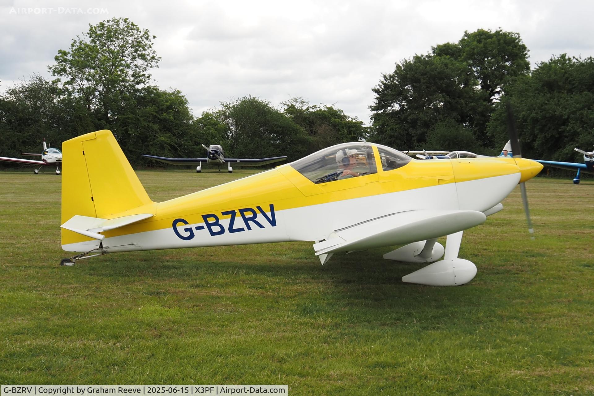 G-BZRV, 2002 Vans RV-6 C/N PFA 181A-13573, Just landed at Priory Farm.