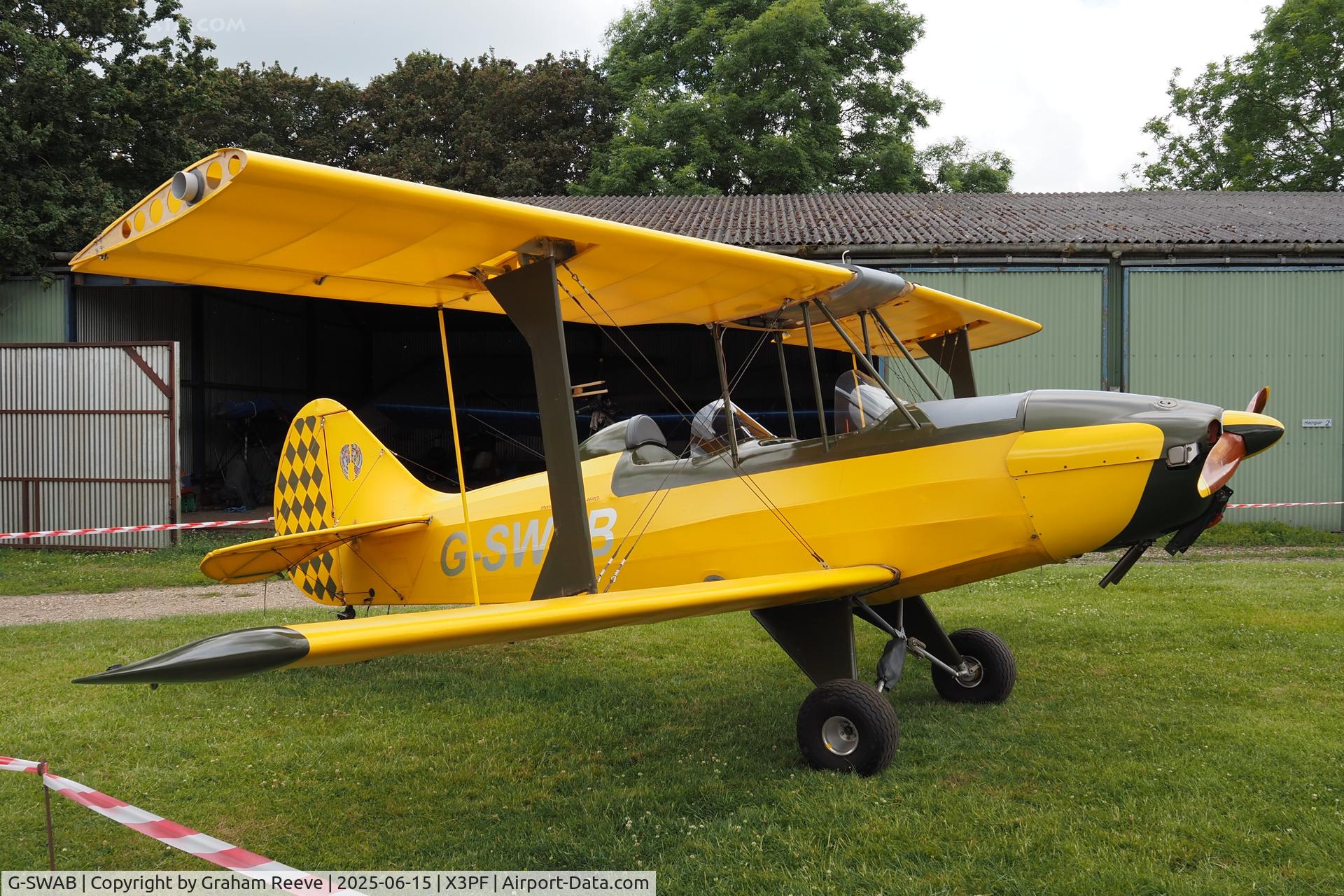 G-SWAB, 2015 Amateur Built Sherwood Ranger XP C/N LAA 237A-15152, Parked at Priory Farm.