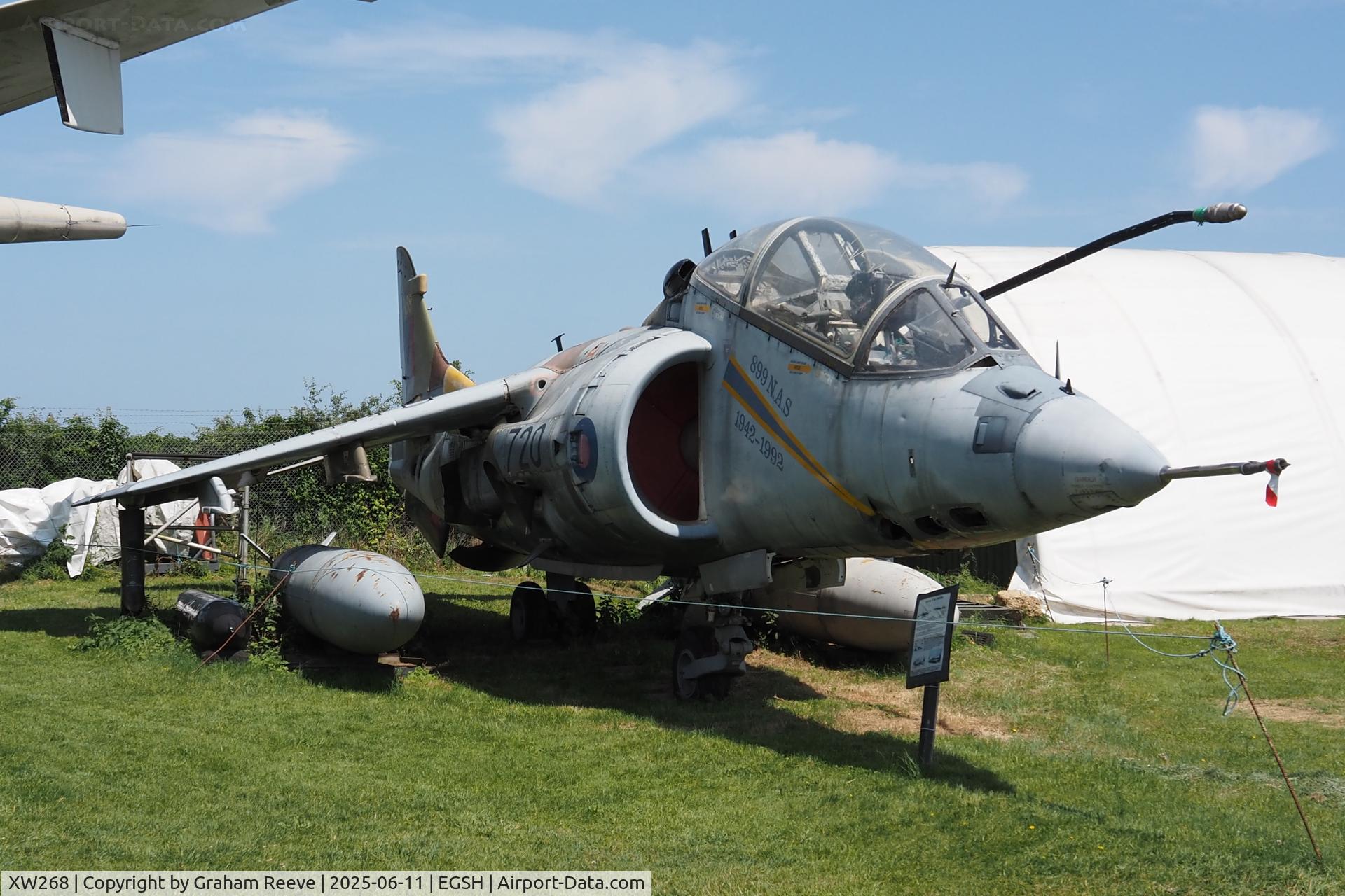 XW268, 1970 Hawker Siddeley Harrier T.4N C/N 212007, On display at the 