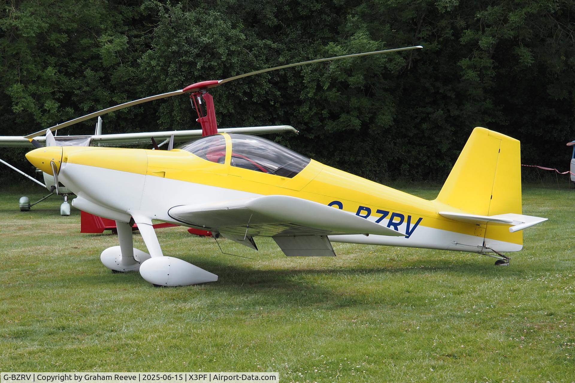 G-BZRV, 2002 Vans RV-6 C/N PFA 181A-13573, Just landed at Priory Farm.