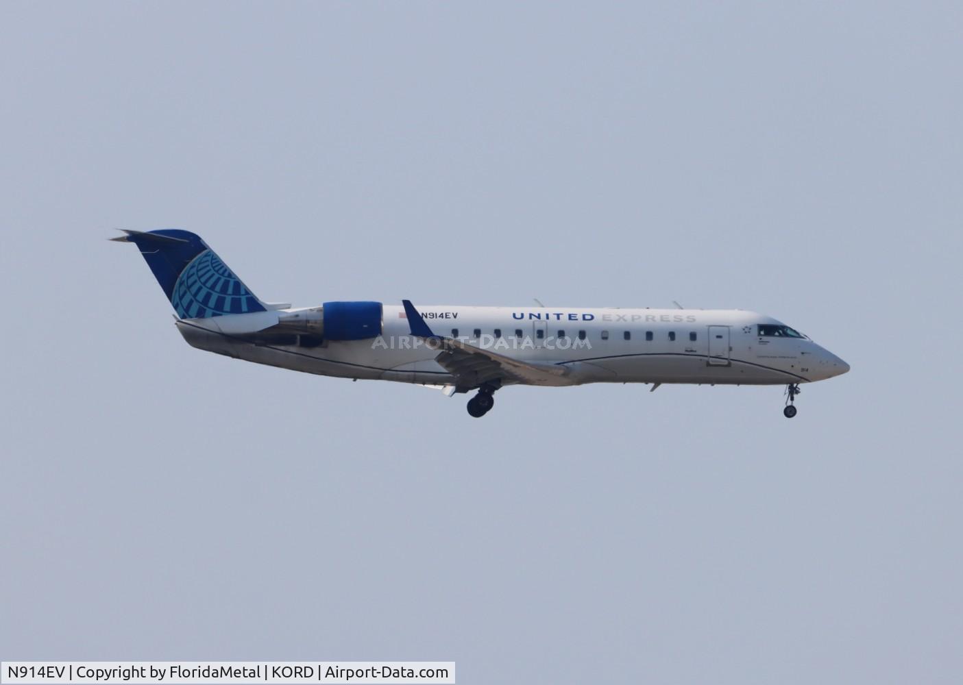 N914EV, 2003 Bombardier CRJ-200ER (CL-600-2B19) C/N 7752, SKW/UE CR2 nc zx  tul-ord