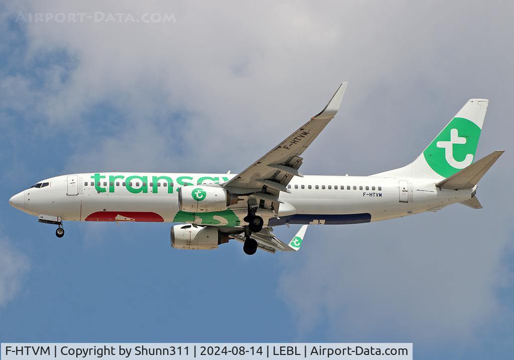 F-HTVM, 2008 Boeing 737-84P C/N 35285, Landing rwy 24R