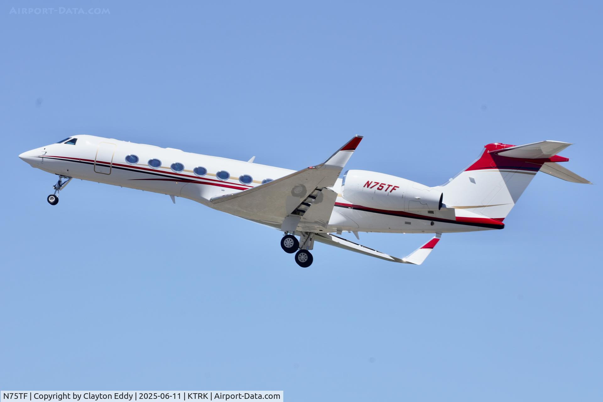 N75TF, 2011 Gulfstream Aerospace GV-SP (G550) C/N 5333, Truckee-Tahoe airport in California 2025