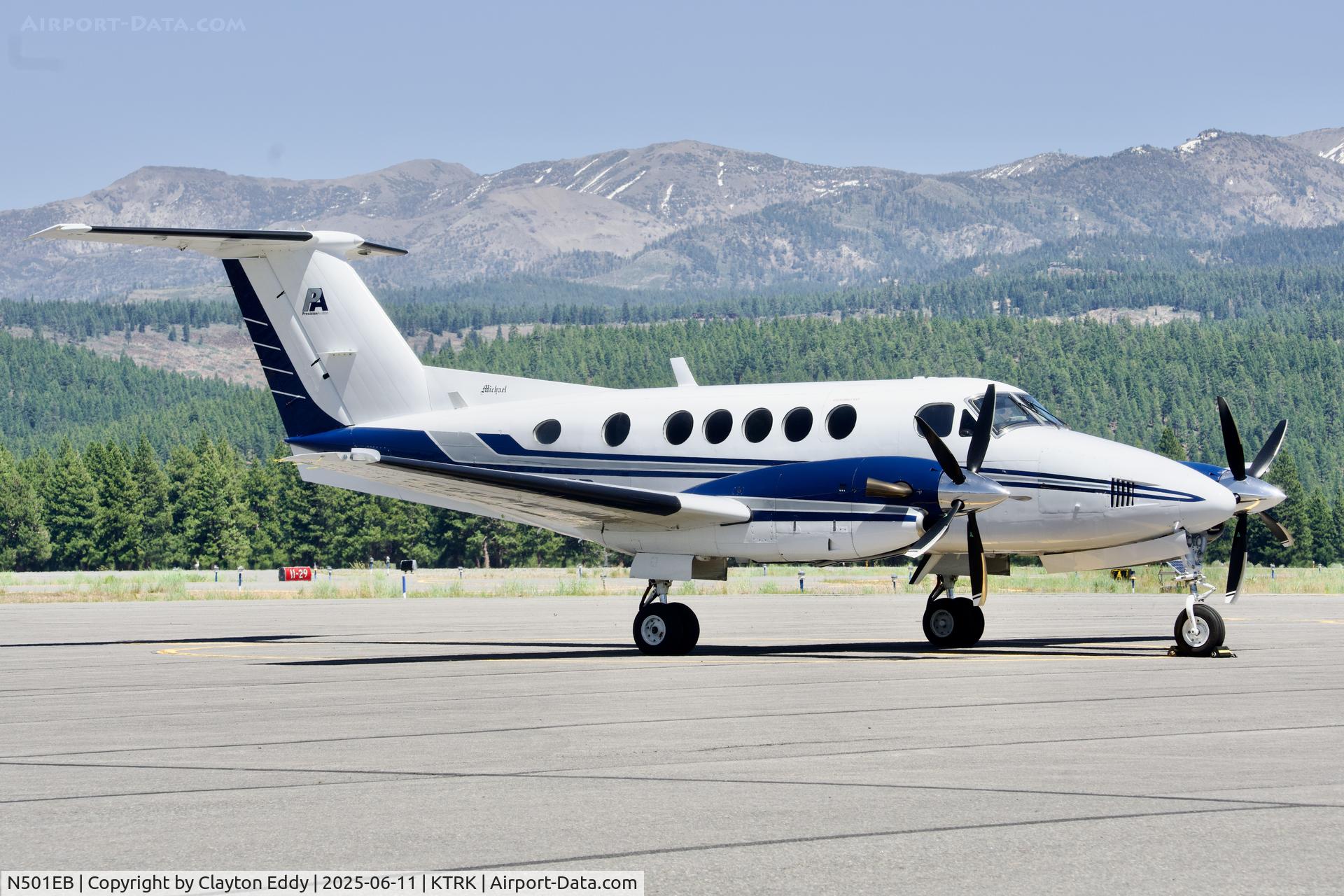 N501EB, 1978 Beech 200 Super King Air C/N BB-422, Truckee-Tahoe airport in California 2025
