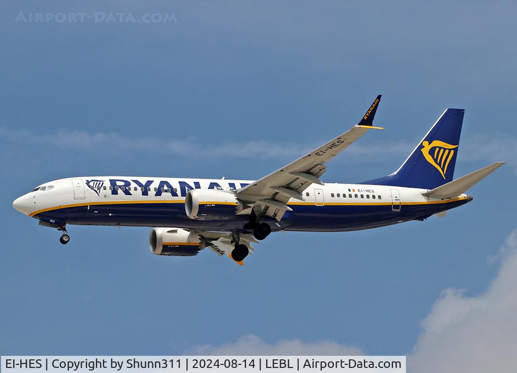 EI-HES, 2019 Boeing 737-8-200 MAX C/N 62306, Landing rwy 24R