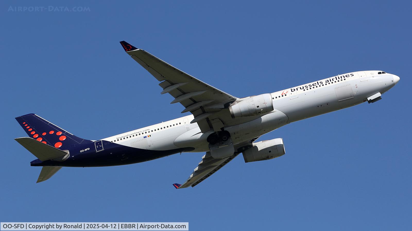 OO-SFD, 2008 Airbus A330-342 C/N 959, at ebbr