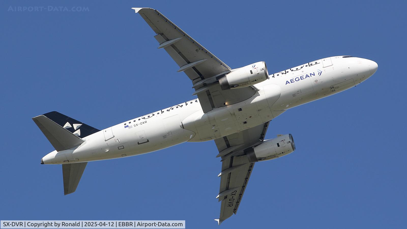 SX-DVR, 2008 Airbus A320-232 C/N 3714, at ebbr
