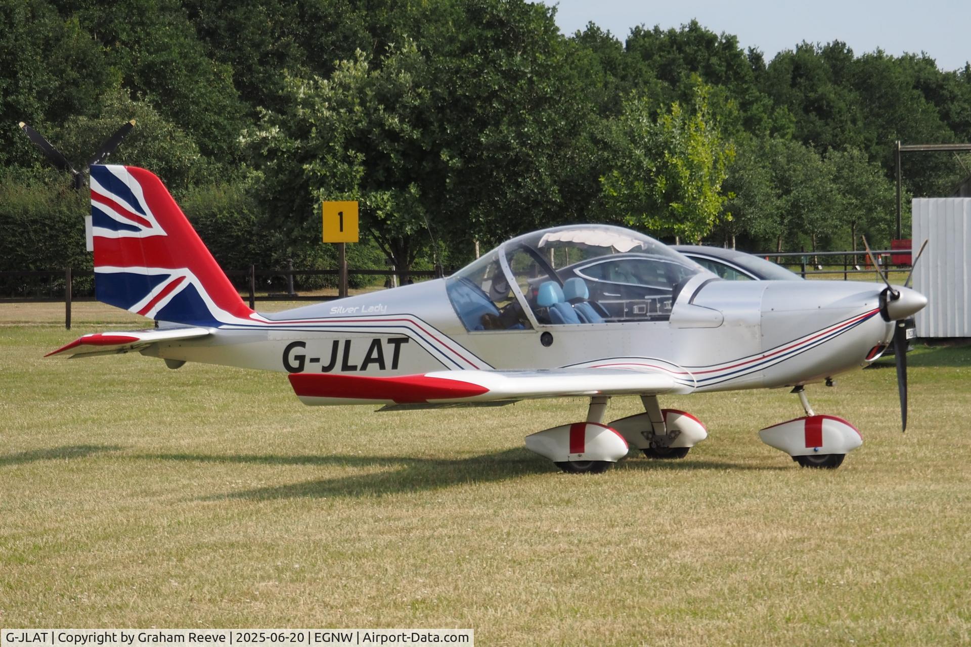 G-JLAT, 2003 Aerotechnik EV-97 Eurostar C/N PFA 315-14068, Parked at Wickenby.