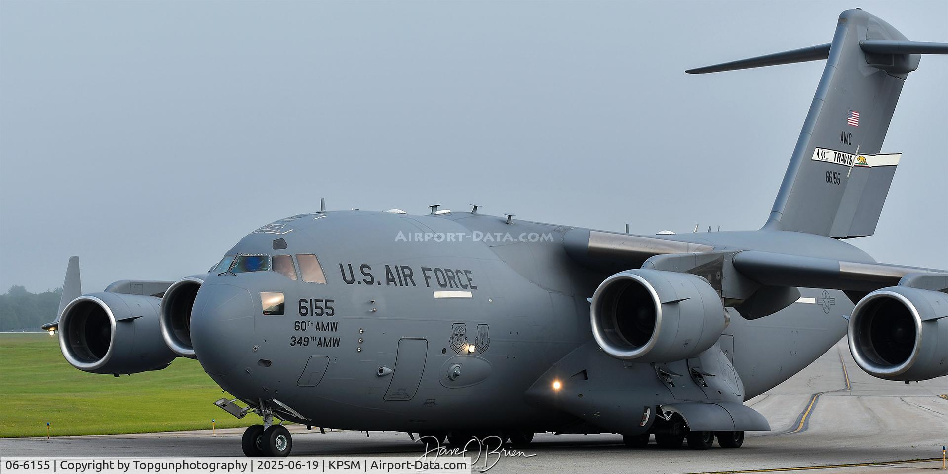06-6155, 2006 Boeing C-17A Globemaster III C/N P-155, REACH227 taxiing up to RW34