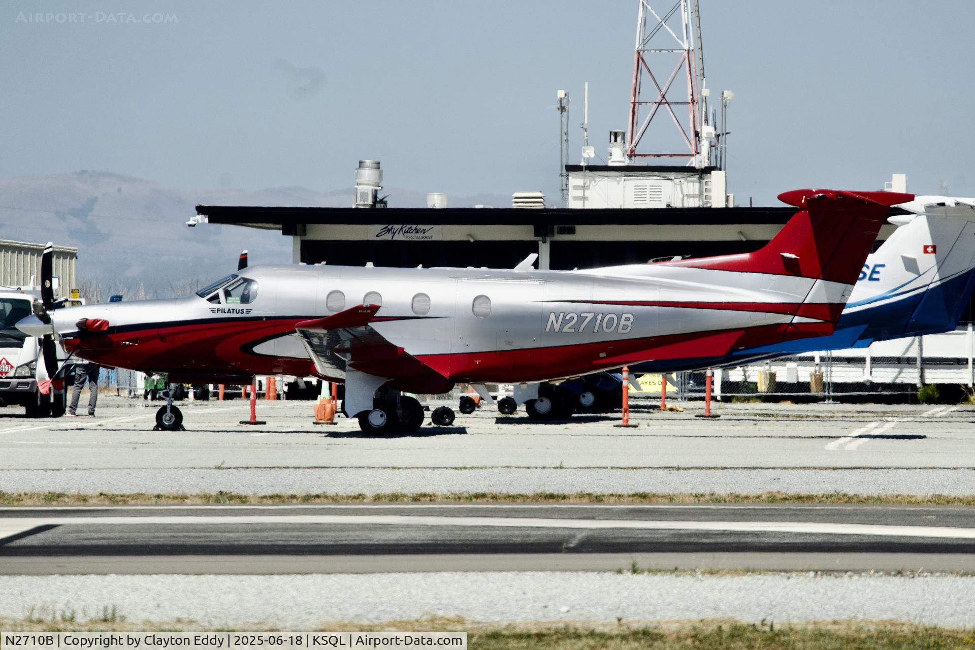N2710B, 2018 Pilatus PC-12/47E C/N 1809, San Carlos Airport in California 2025