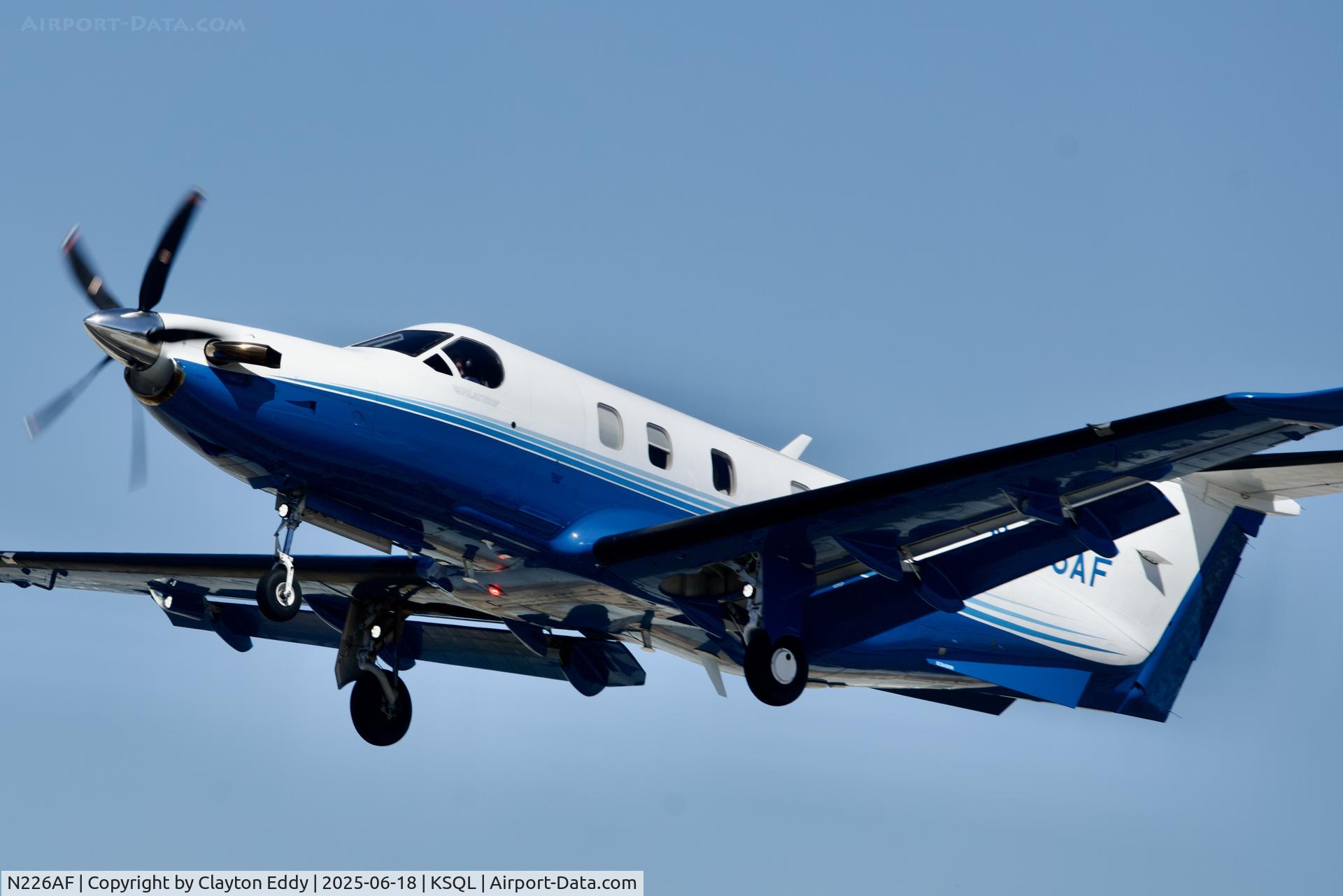 N226AF, 2022 Pilatus Aircraft LTD PC-12/47E C/N 2226, San Carlos Airport in California 2025