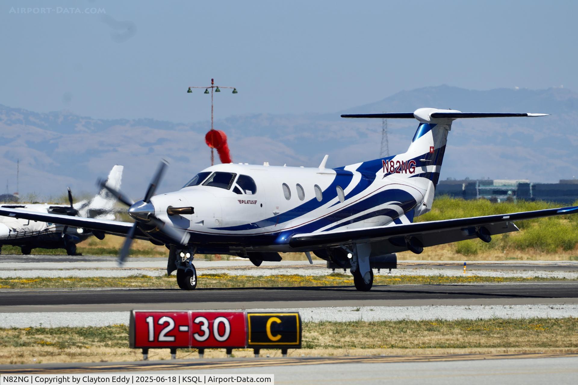 N82NG, 2014 Pilatus PC-12/47E C/N 1482, San Carlos Airport in California 2025
