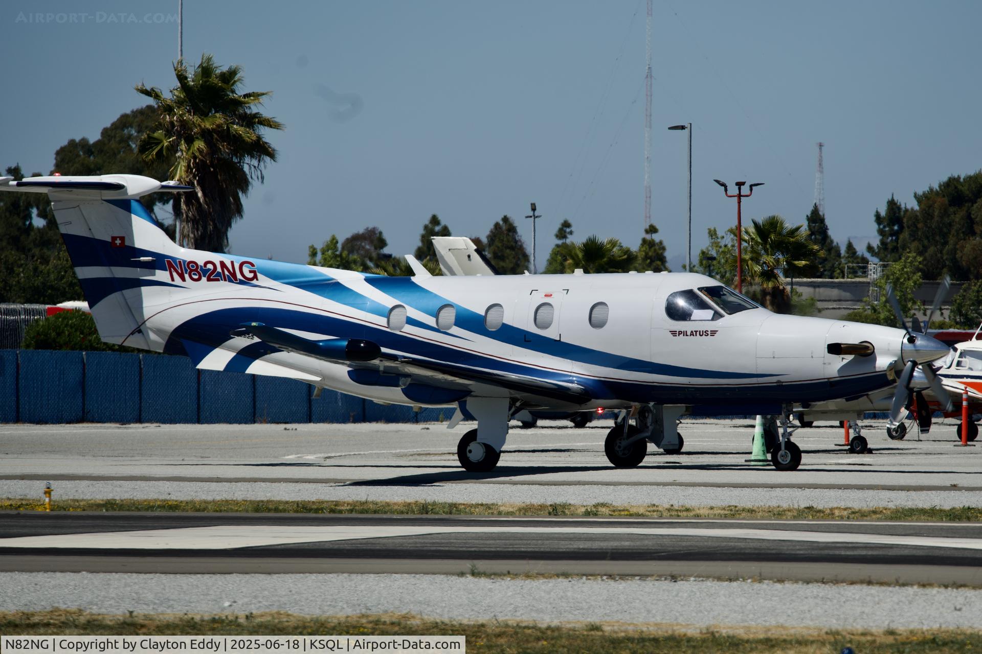 N82NG, 2014 Pilatus PC-12/47E C/N 1482, San Carlos Airport in California 2025