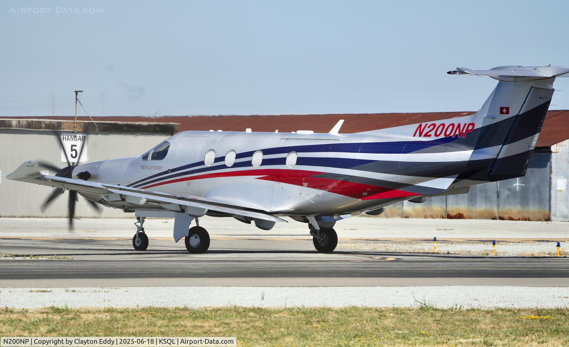 N200NP, 2016 Pilatus PC-12/47E C/N 1596, San Carlos Airport in California 2025